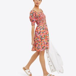 Draper James Cam Smoked Dress in Orange Blossom